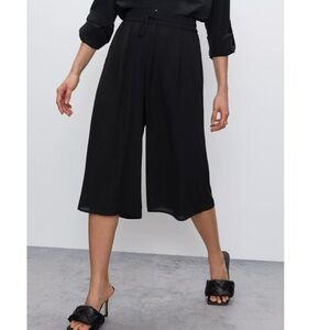 Babaton Luiz wide leg culotte black pants